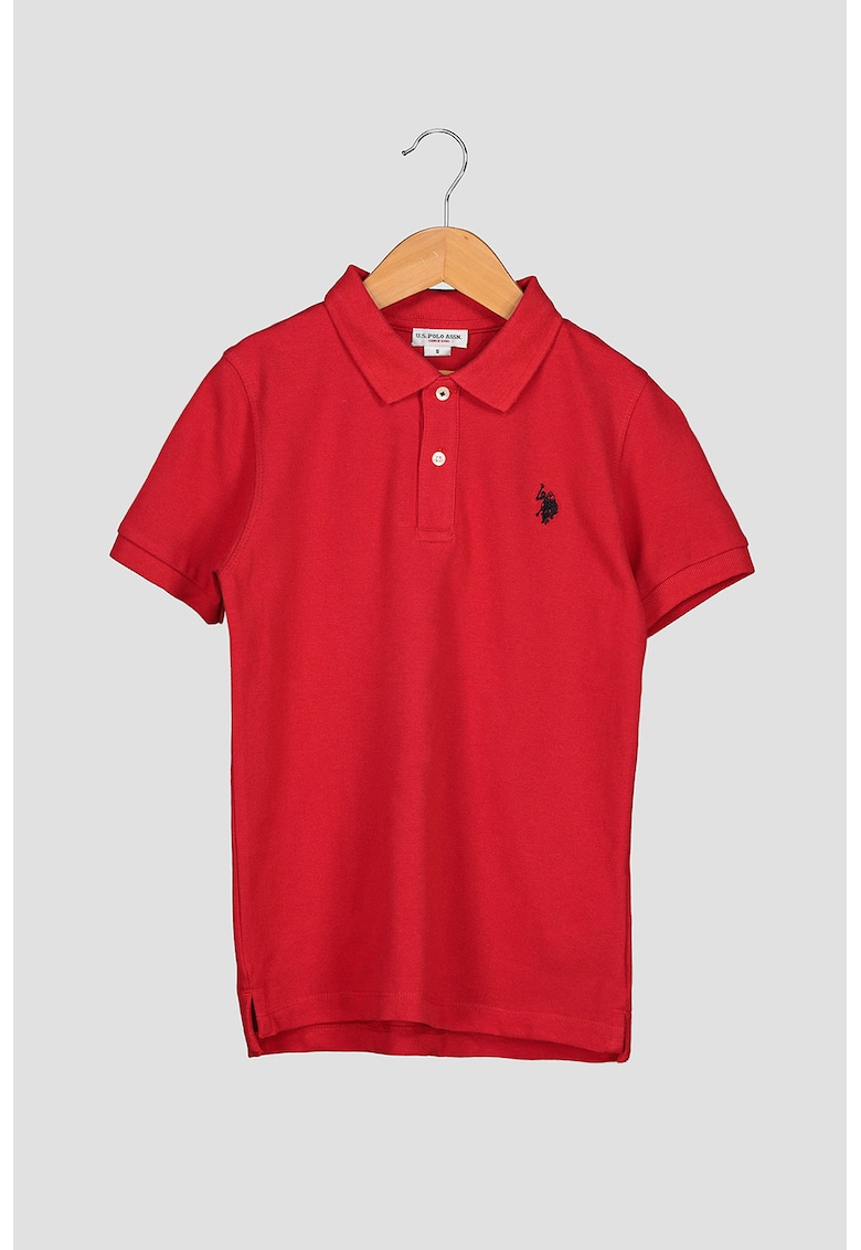 Tricou polo din bumbac cu broderie logo