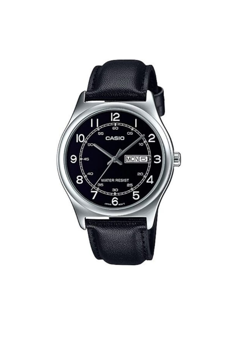 Ceas barbatesc -  MTP-V006L-1B2UDF - Quartz - Casual - Cristal mineral - Otel/Piele naturala - 38 mm