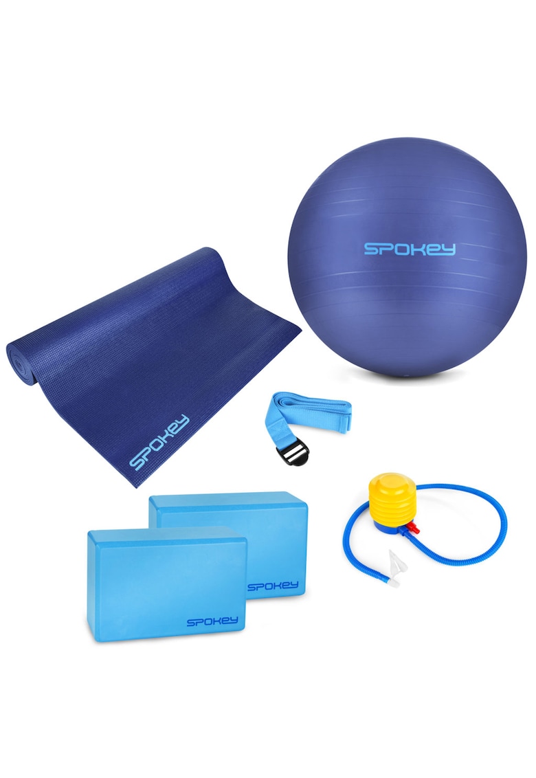 Set yoga fitness Asteya - minge - saltea - banda si 2 blocuri