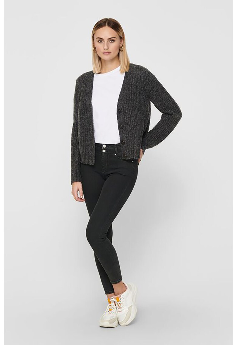Cardigan din amestec de lana - cu nasturi