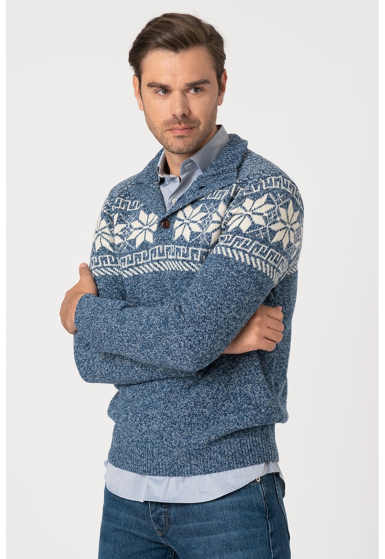 Pulover regular fit de lana