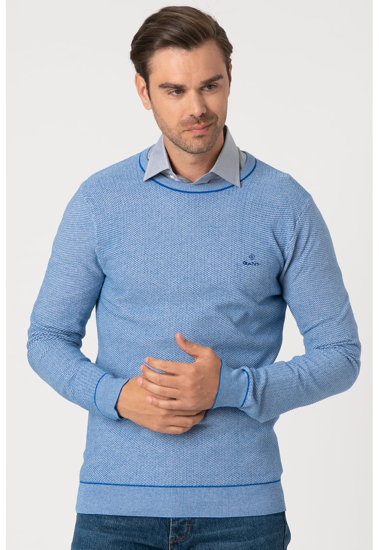 Bluza texturata cu logo discret fashiondays.ro imagine 2022 reducere