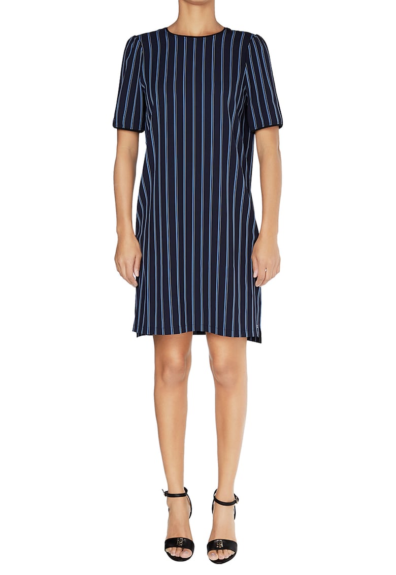Rochie tip tricou cu imprimeu in dungi