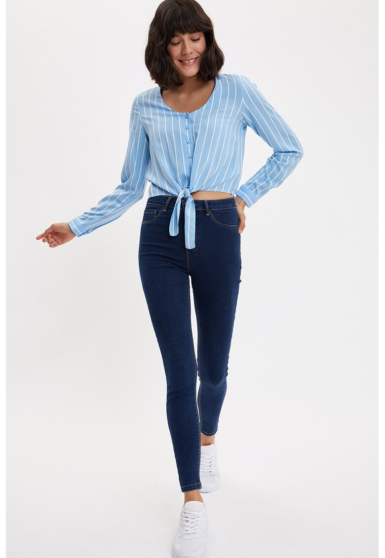 Blugi super skinny fit cu talie inalta Anna