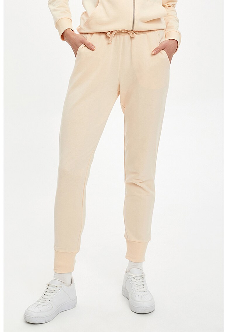 Pantaloni sport conici cu snururi in talie DeFacto imagine noua
