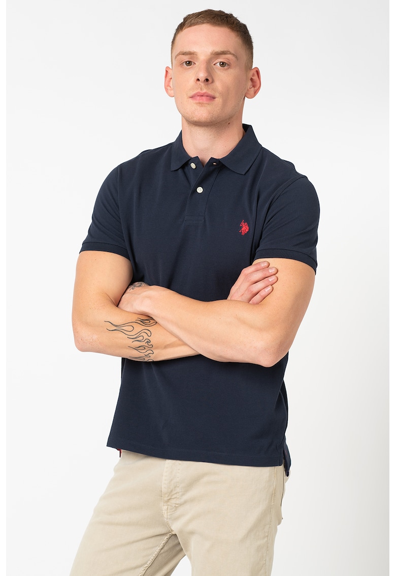 Tricou polo din bumbac pique Institutional