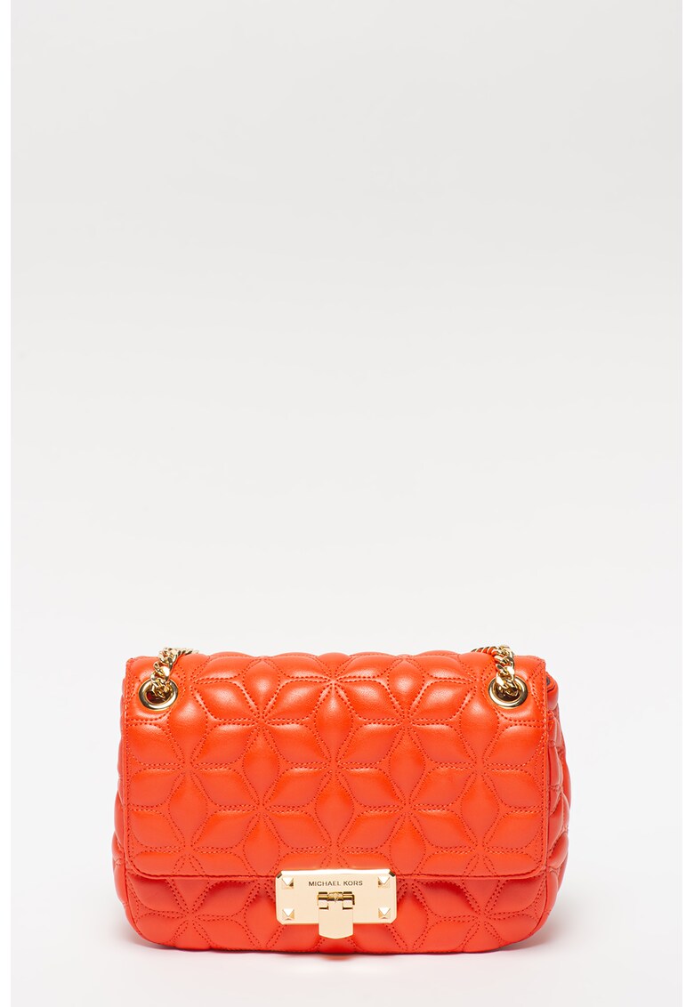 Geanta crossbody din piele cu aspect matlasat Peyton