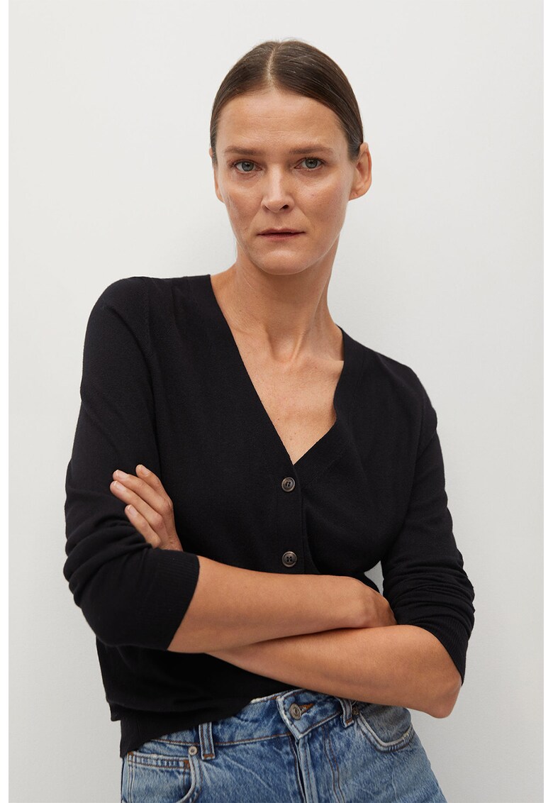 Cardigan din amestec de modal si lana Flora