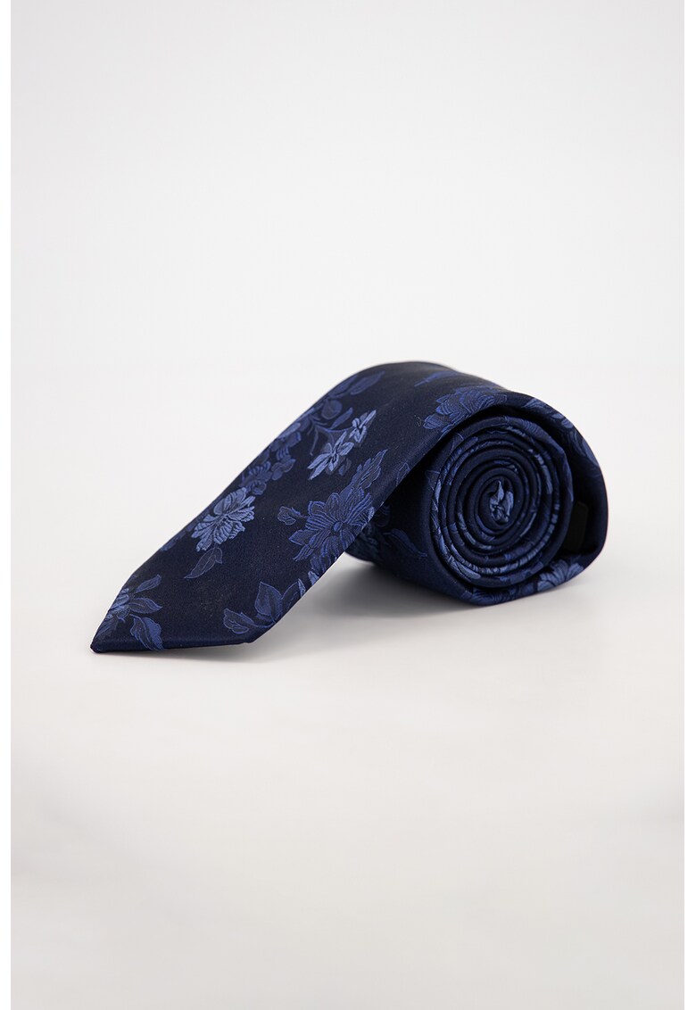 Cravata din matase cu imprimeu floral Tonal