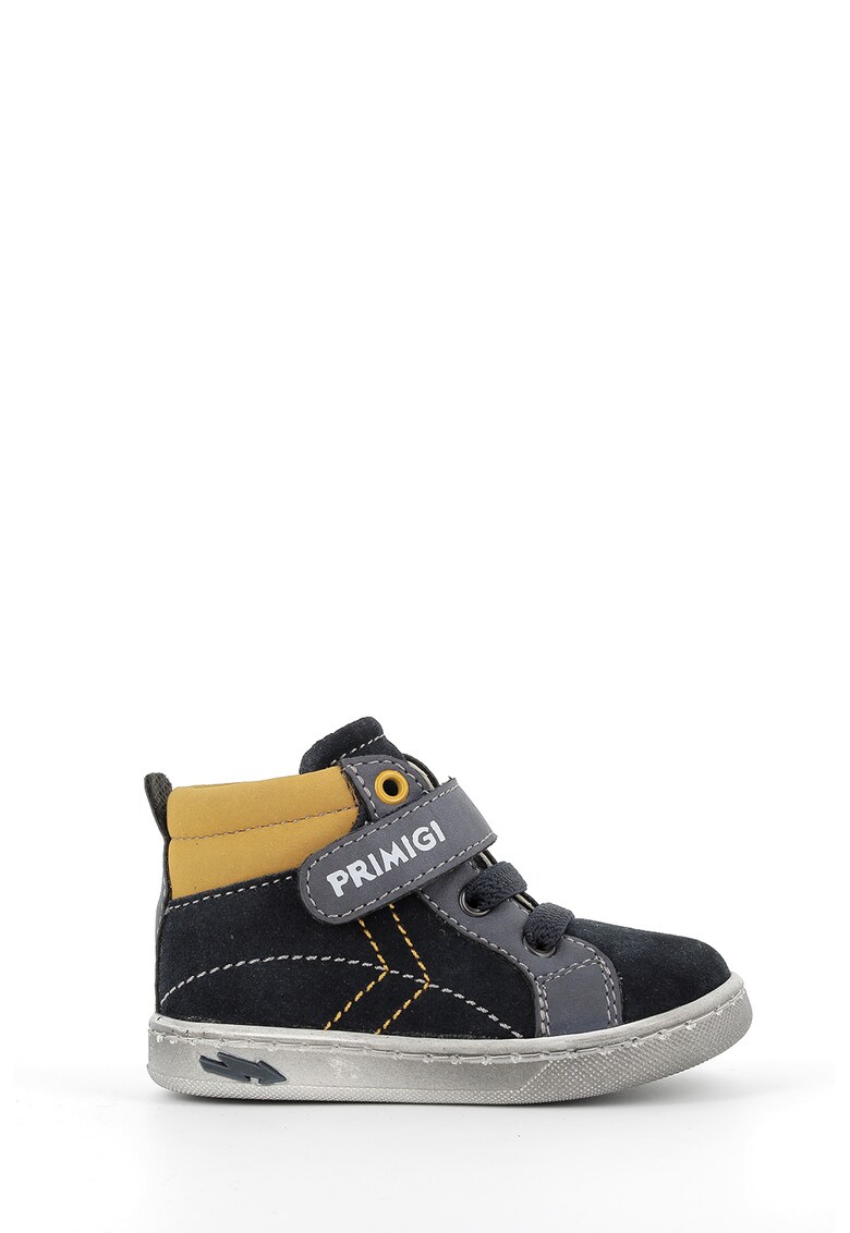 Pantofi sport de piele intoarsa cu insertii de piele ecologica