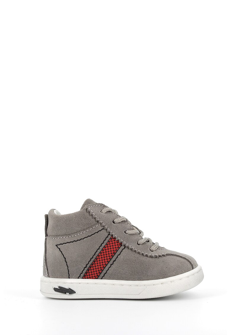 Pantofi sport mid-high de piele intoarsa