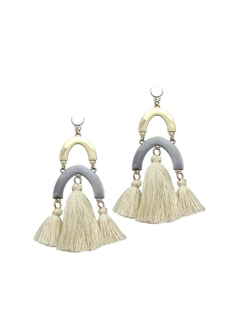 Cercei cu franjuri - bej - Luana C2 -