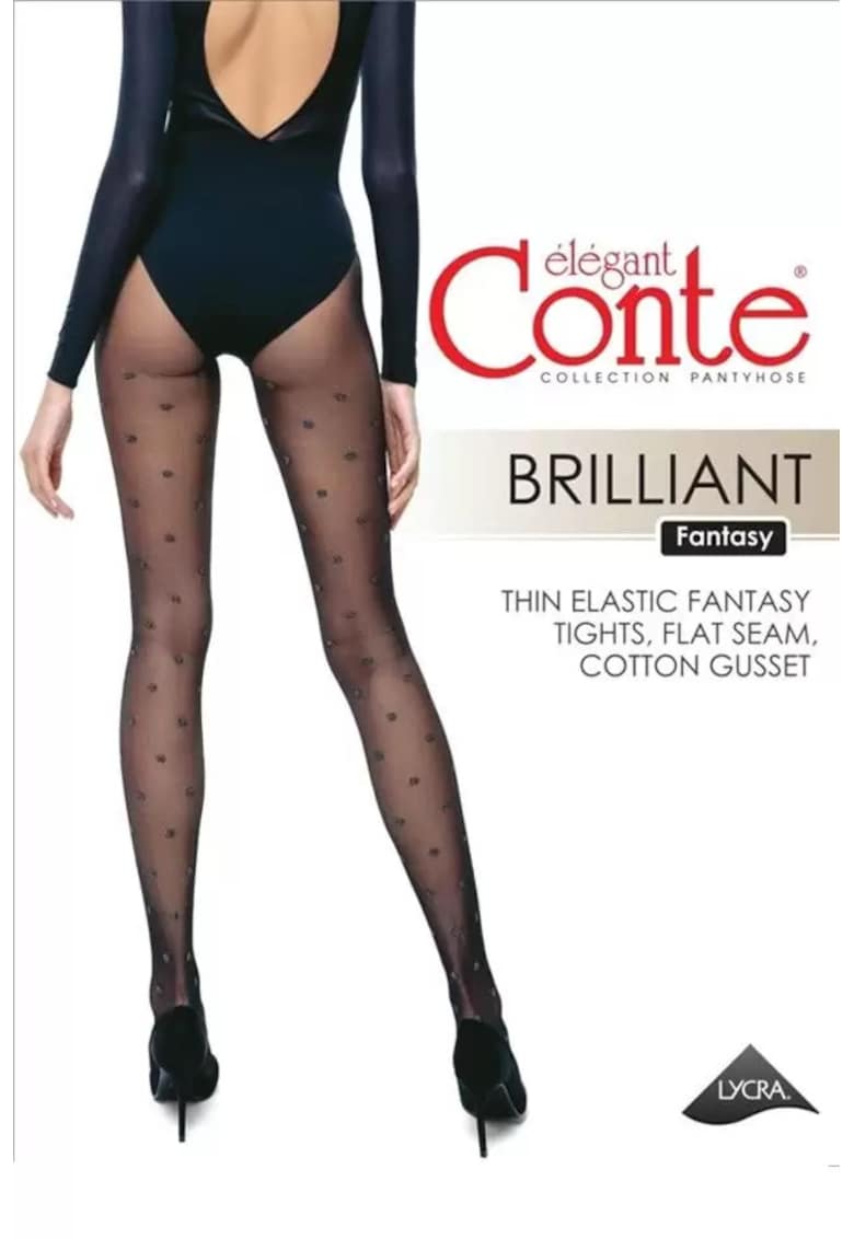 Ciorapi cu model Fantasy BRILLIANT - - Negru