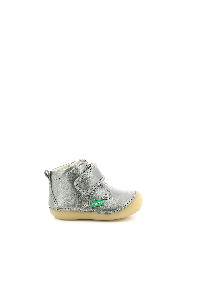 Ghete metalizate din piele cu inchidere velcro