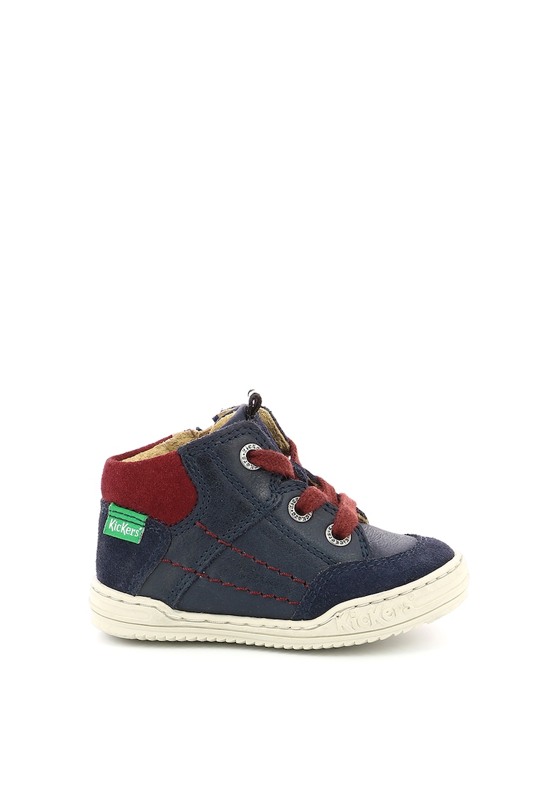 Pantofi sport din piele cu garnituri din piele intoarsa