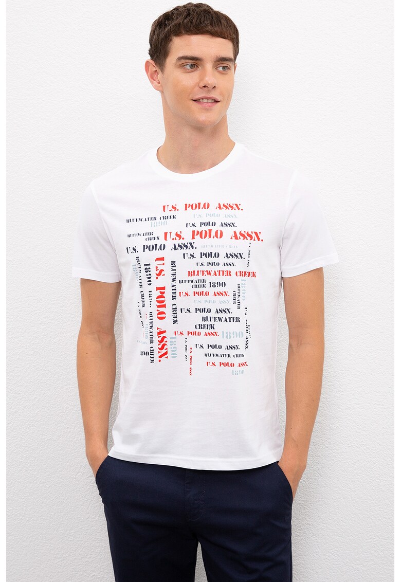 Tricou de bumbac cu imprimeu text