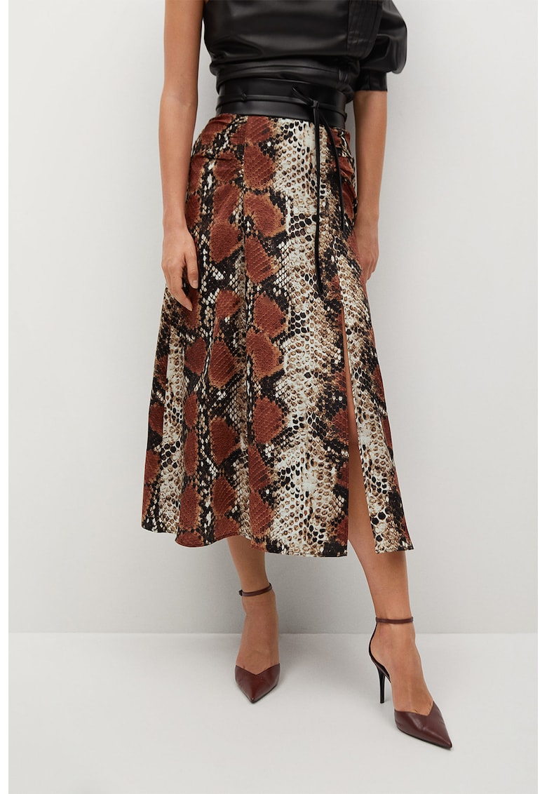 Fusta midi cu model piele de sarpe Serp
