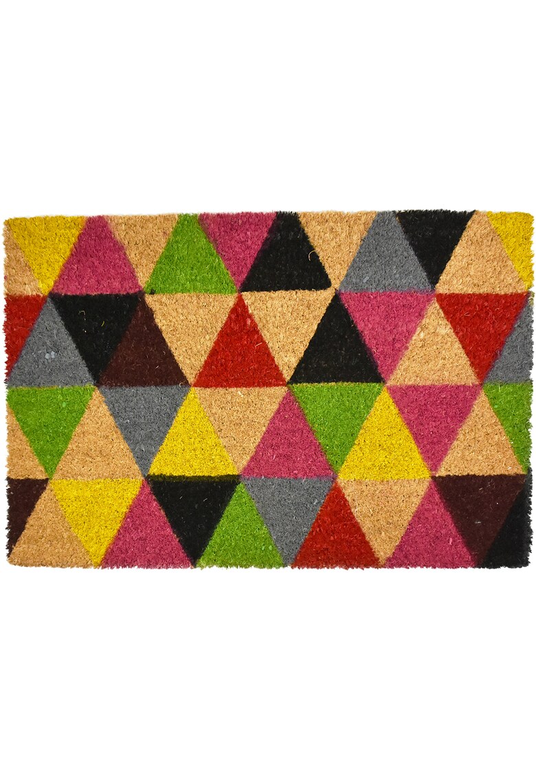 Covoras intrare cocos vopsit - Triangles - 60x40cm