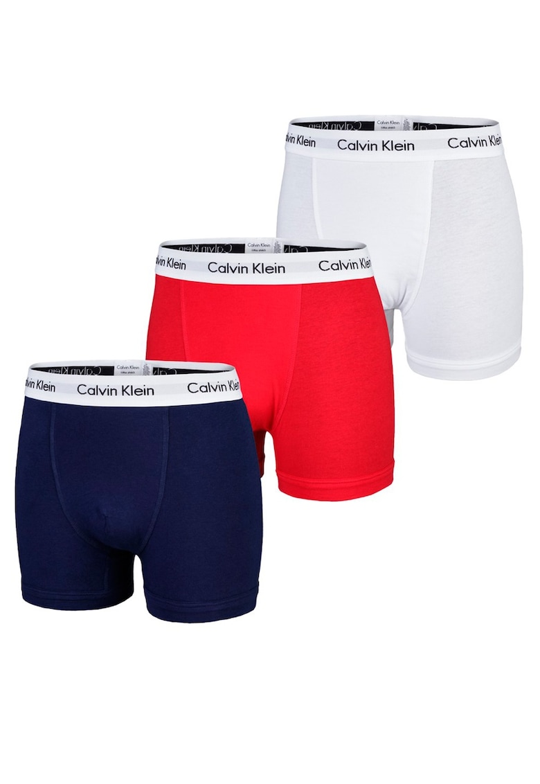 Set de boxeri 3 perechi Trunks - Bumbac - Alb/Rosu/Bleumarin - Rosu/Alb/Bleumarin