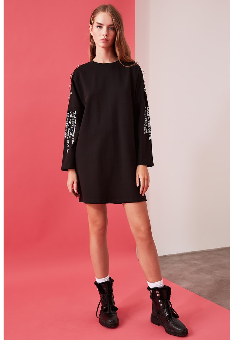 Rochie mini cu detalii metalice Rochie mini cu detalii metalice