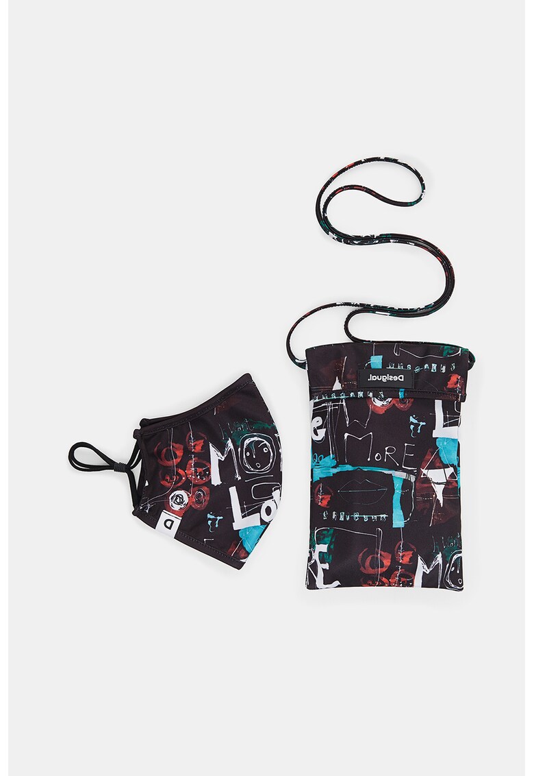 Masca reversibila unisex pentru fata cu etui