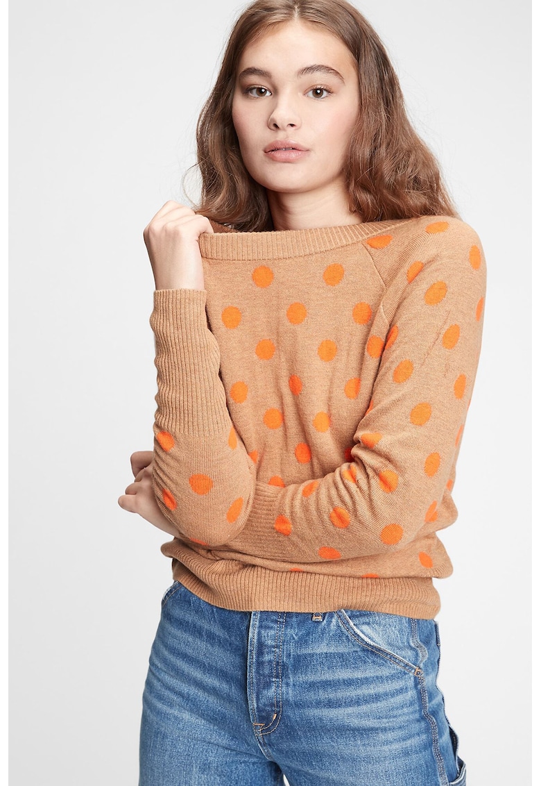 Pulover din amestec de lana Merinos cu maneci raglan