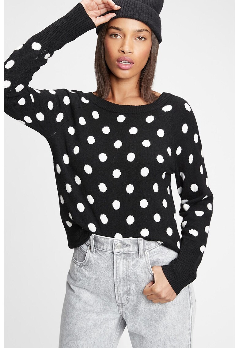 Pulover din amestec de lana Merinos cu maneci raglan