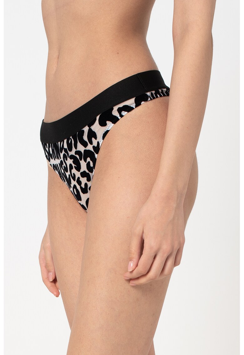 Chiloti tanga cu model animal print