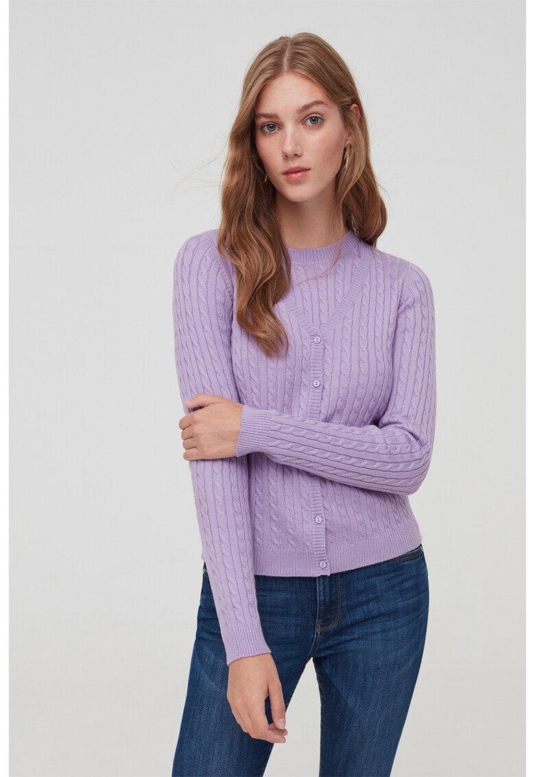 Cardigan cu model torsade