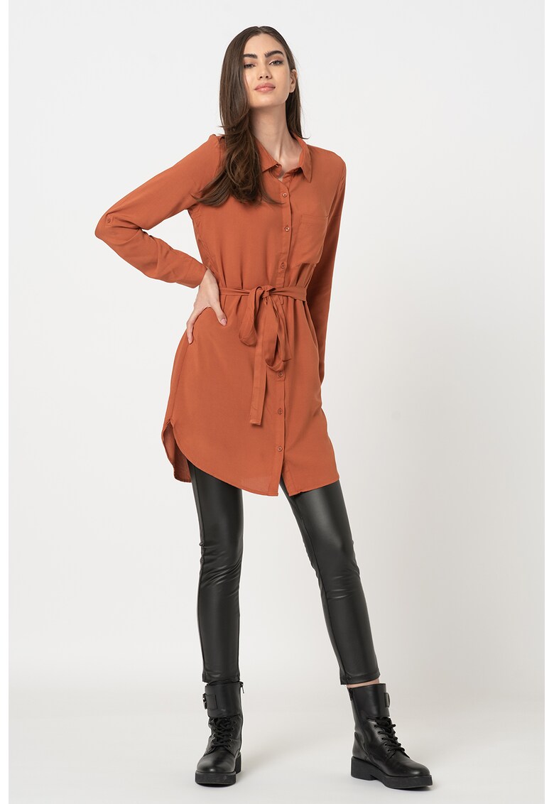Rochie tip camasa cu prindere cu cordon Sarina