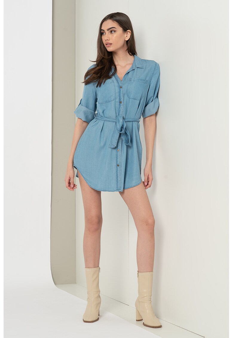 Rochie din lyocell tencel cu cordon Tenny