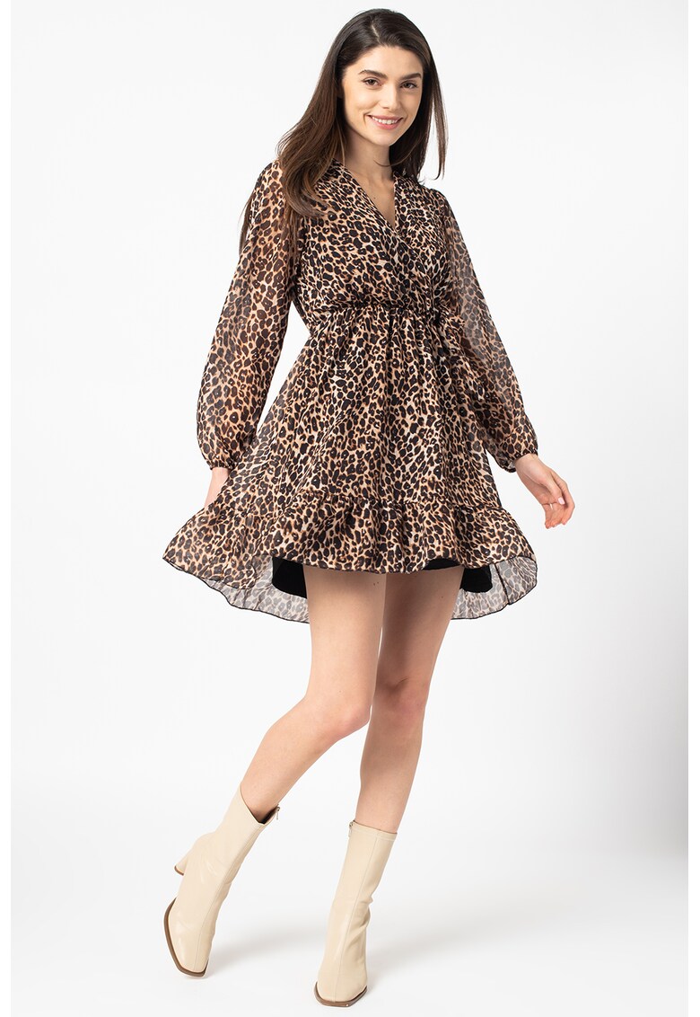 Rochie mini - vaporoasa - cu imprimeu