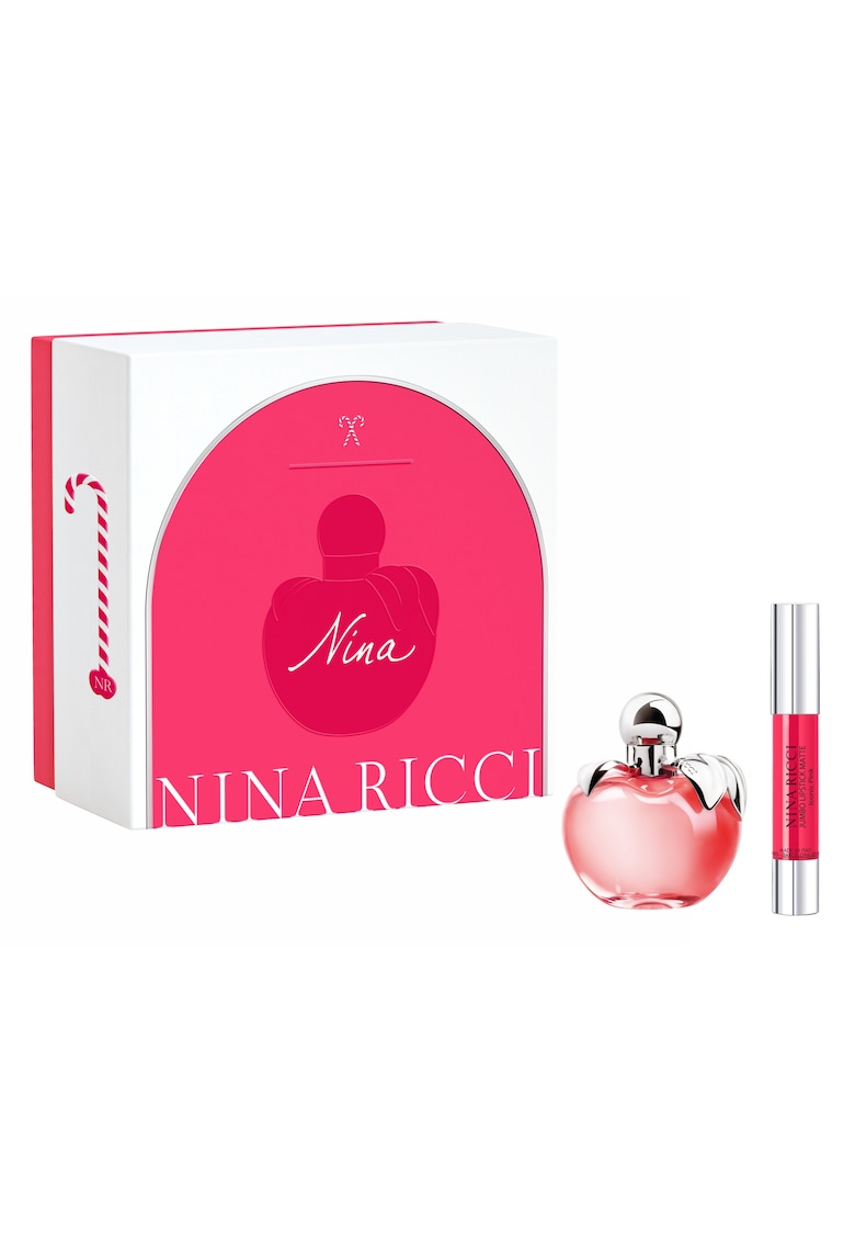Set Nina - Femei: Apa de Toaleta - 80 ml + Jumbo Lipstick Matte Iconic Pink