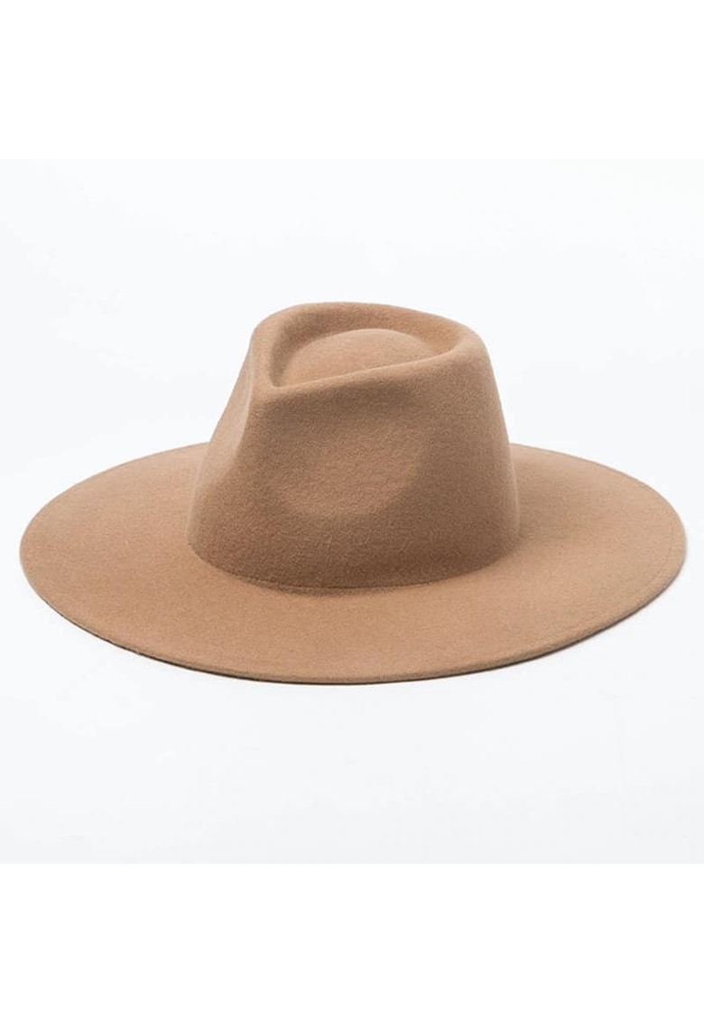 Palarie dama cu bor lat - bej - Kinna - Palarie dama cu bor lat - bej - Kinna -