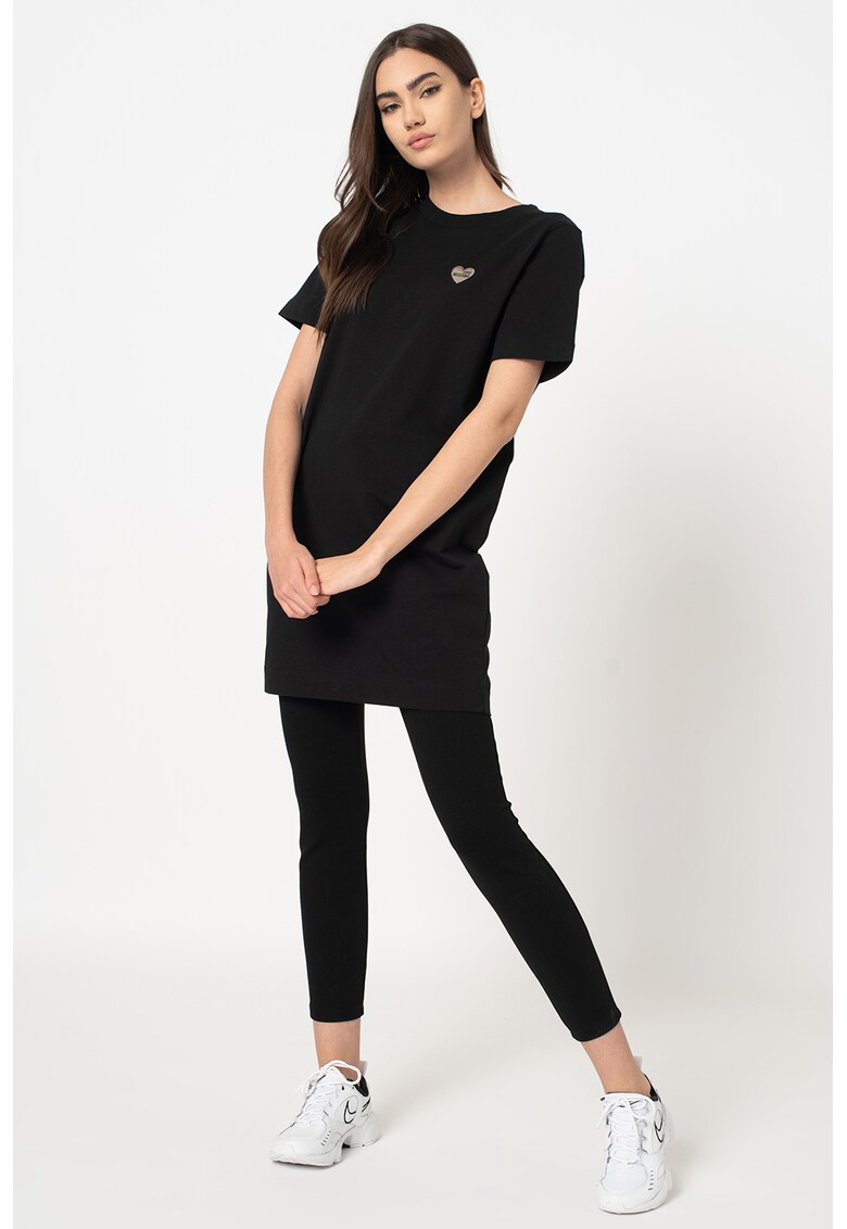 Rochie tip tricou cu logo metalic