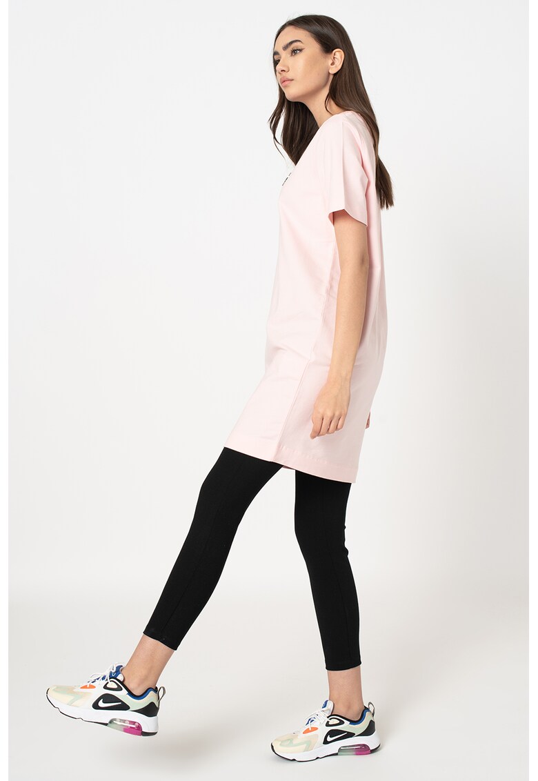 Rochie tip tricou cu logo metalic