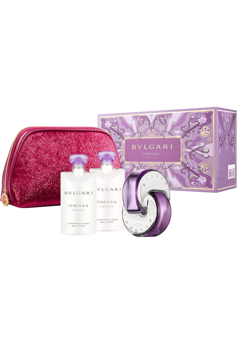 Set Omnia Amethyste - Femei: Apa de Toaleta - 65 ml + Lotiune de corp - 2x75 ml + Geanta