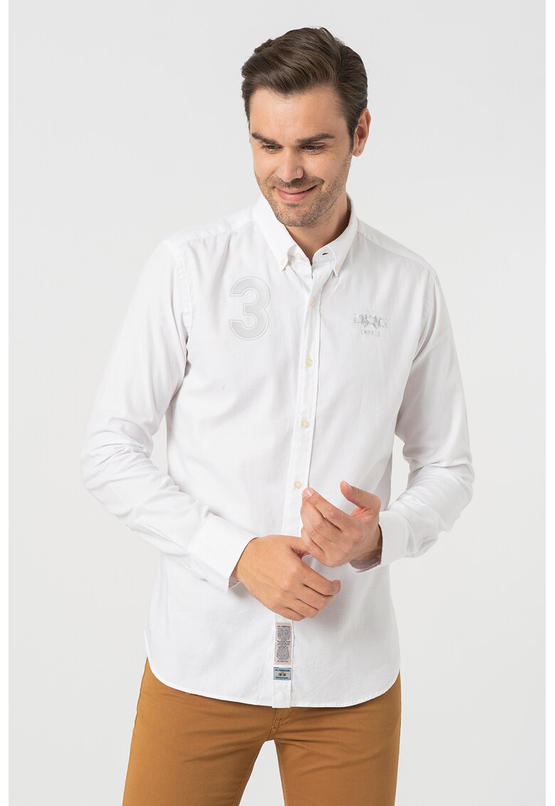 Camasa slim fit cu broderie