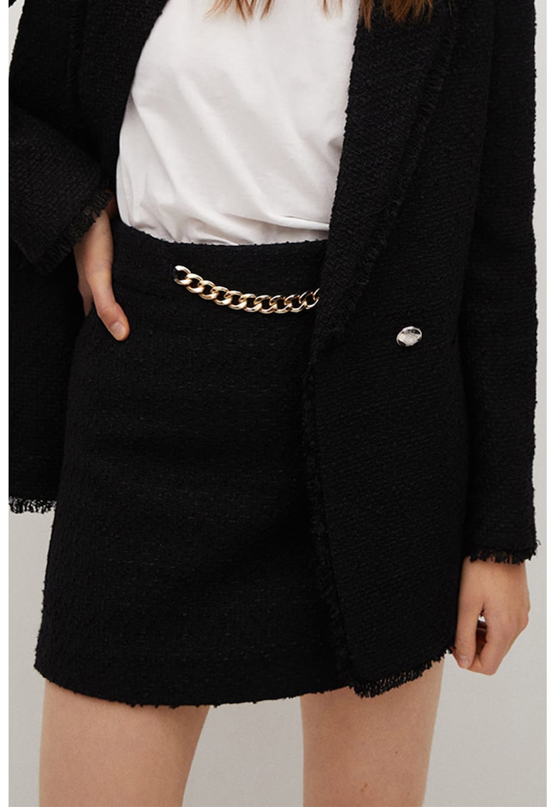 Fusta mini cu detaliu lant Harriet - Negru