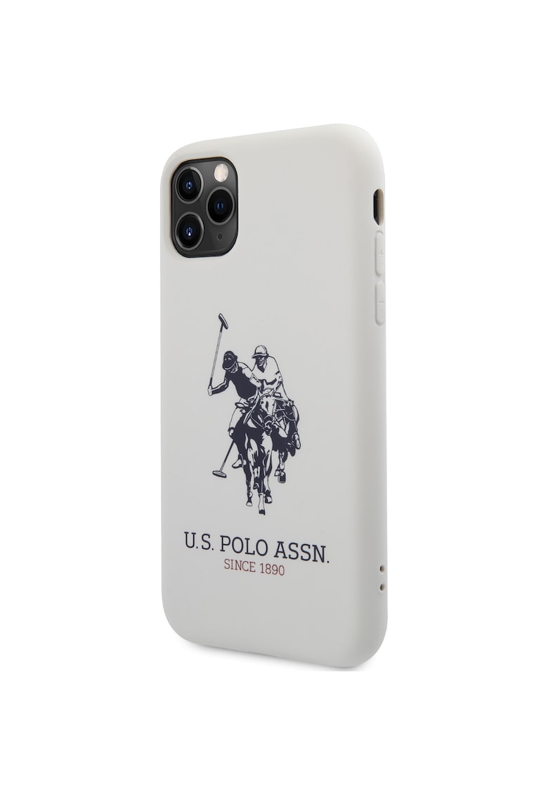 Husa de protectie us polo silicone effect pentru iphone 11 pro - white