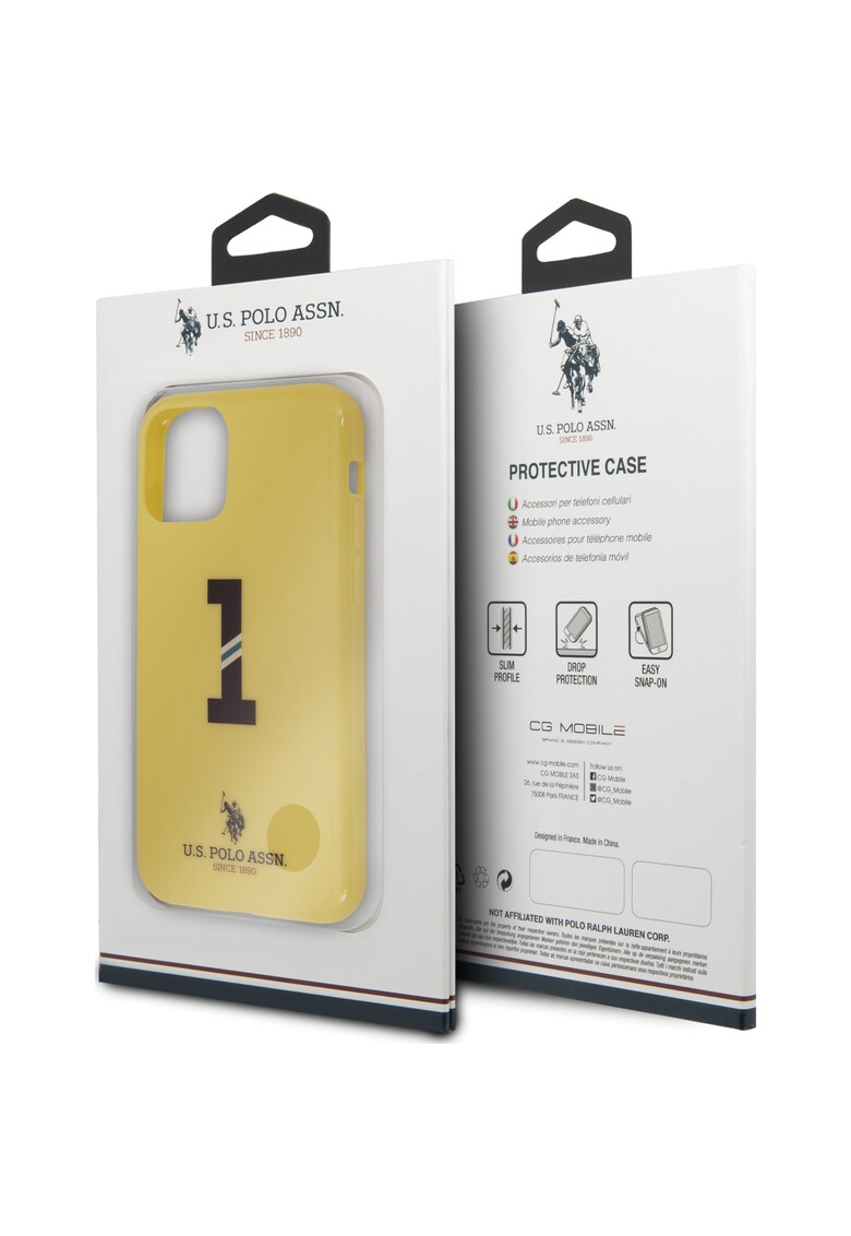 Husa de protectie us polo no.1 bicolor pentru iphone 11 - yellow