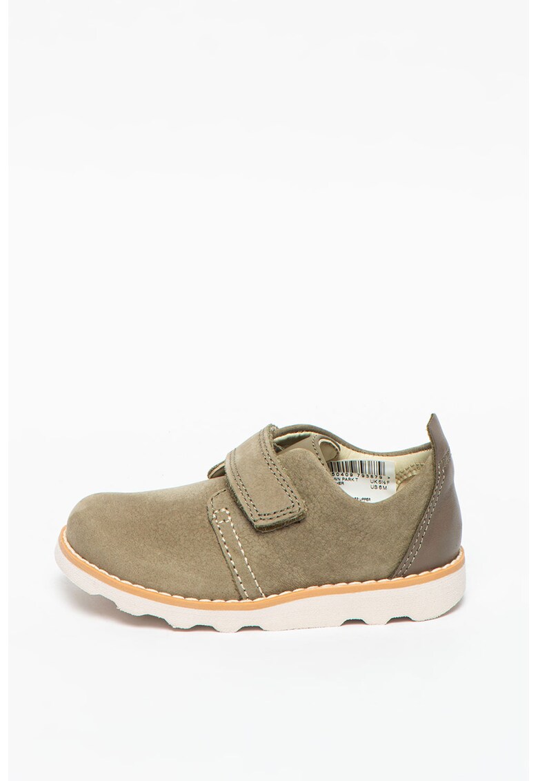 Pantofi din piele nabuc cu inchidere velcro Crown Park T