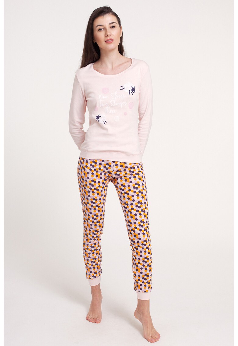 Pijama de bumbac cu imprimeu Dora Pijama de bumbac cu imprimeu Dora