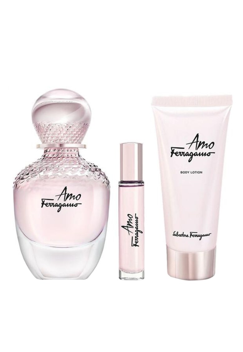 Set Amo Ferragamo - Femei: Apa de Parfum - 100 ml + Lotiune de corp - 50 ml + Apa de Parfum - 10 ml