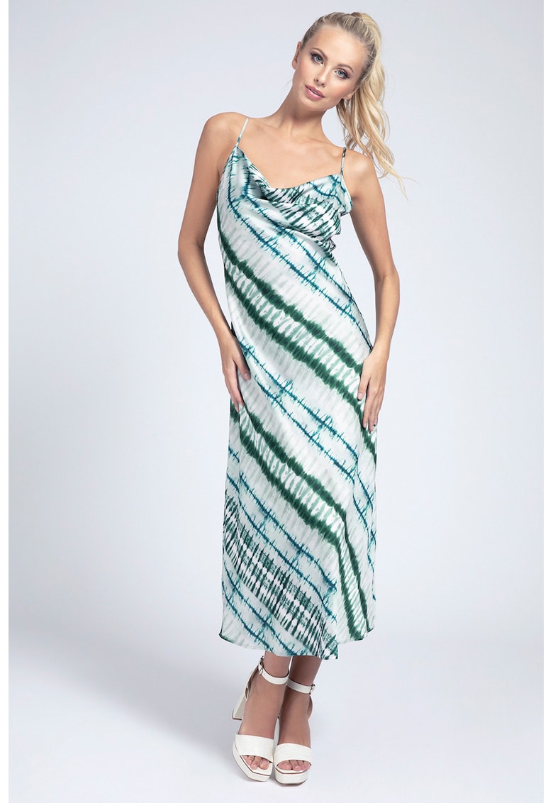Rochie midi cu model tie-dye