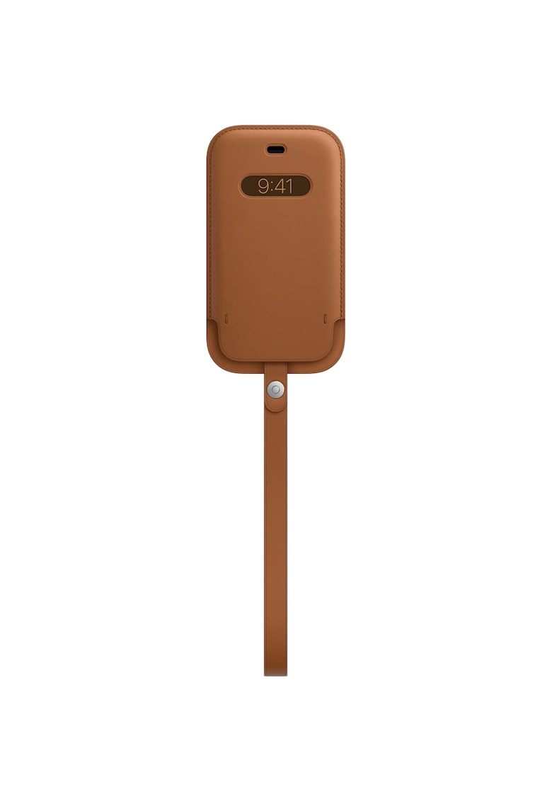 Husa de protectie pentru iPhone 12 mini Leather Sleeve - MagSafe - Saddle Brown