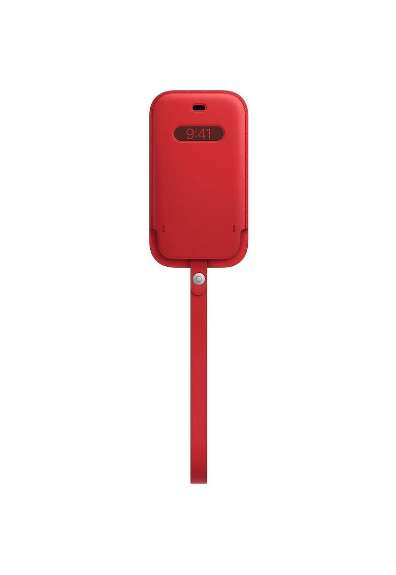 Husa de protectie Leather Sleeve with MagSafe pentru iPhone 12|12 Pro - Red