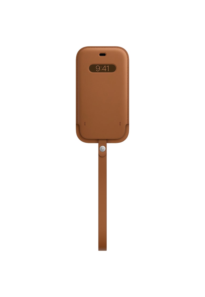 Husa de protectie pentru iPhone 12 | 12 Pro - Leather Sleeve - MagSafe - Saddle Brown