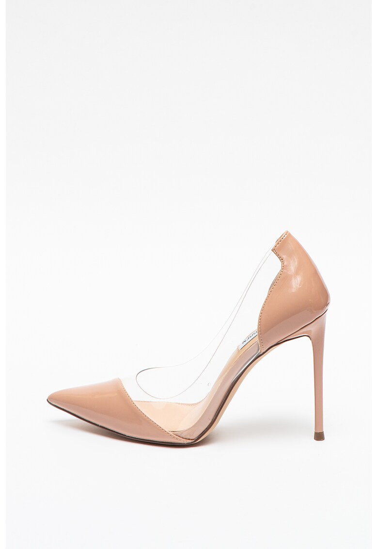 Pantofi stiletto de piele ecologica cu design transparent Marjorie
