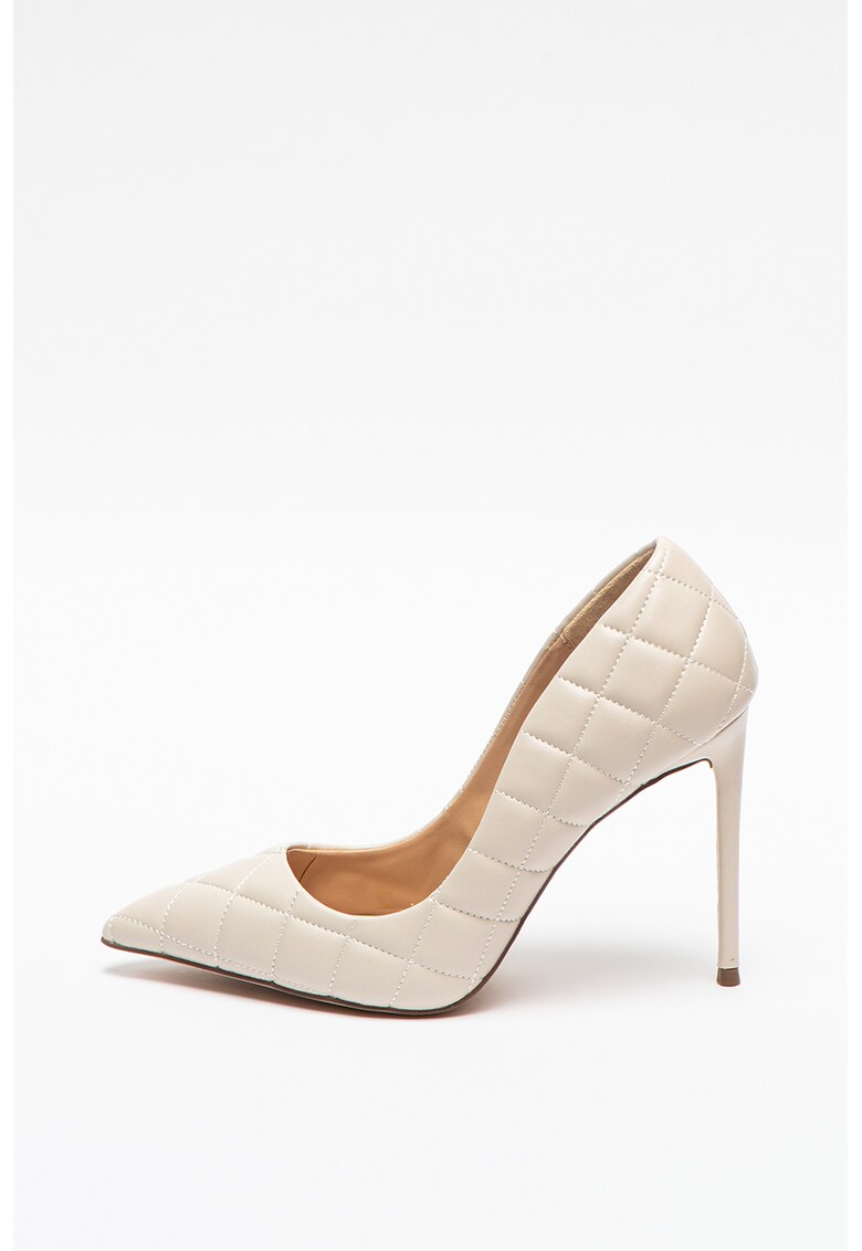 Pantofi de piele ecologica cu design matlasat Vala-Q